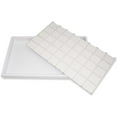 thumbnail image 1 of NicePackaging  40 Compartment White Leatherette Sorting Tray with Free-standing White Plastic Display Tray  For Sales / Showcase / Home / Store Use - 14.75" x 8.25" x 1", 1 of 7