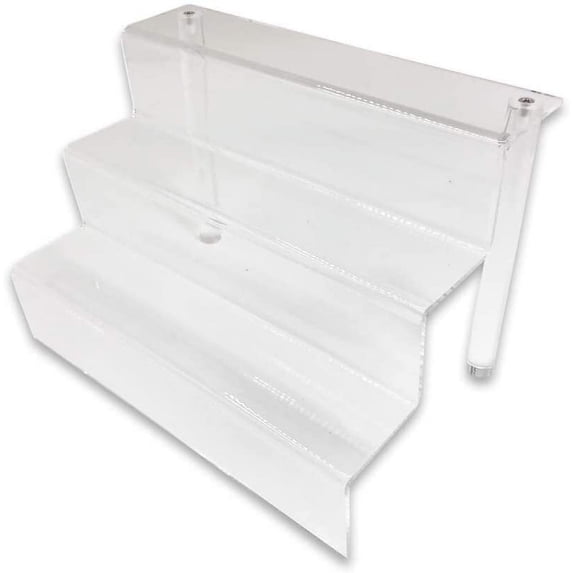 NicePackaging Three Tier Stepped Acrylic Riser Display For Baked Goods / Collectibles / Merchandise / Keepsakes / Decoration ...