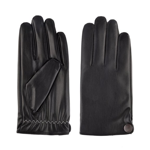 Niceauty 1Pair Black Riding Bike Gloves with Wear Resistant PU Warm Gloves for Cold Weather