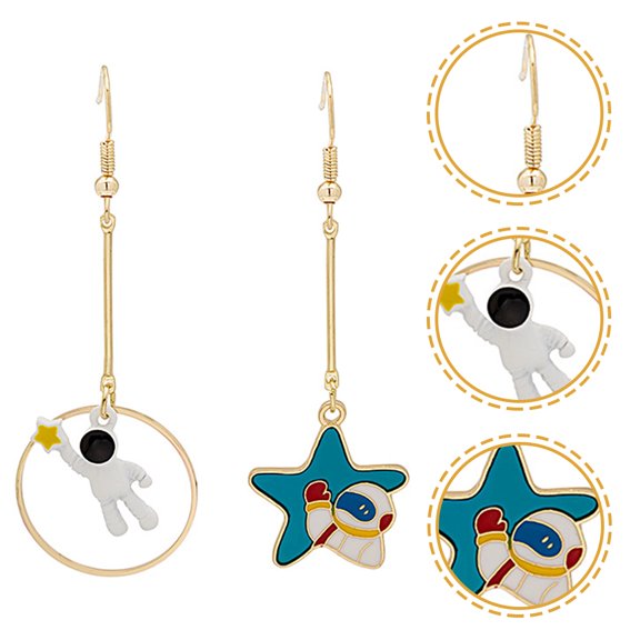 Niceauty 1 Pair Novelty Earrings Multi Alloy Design for Women Graduation Christmas Party