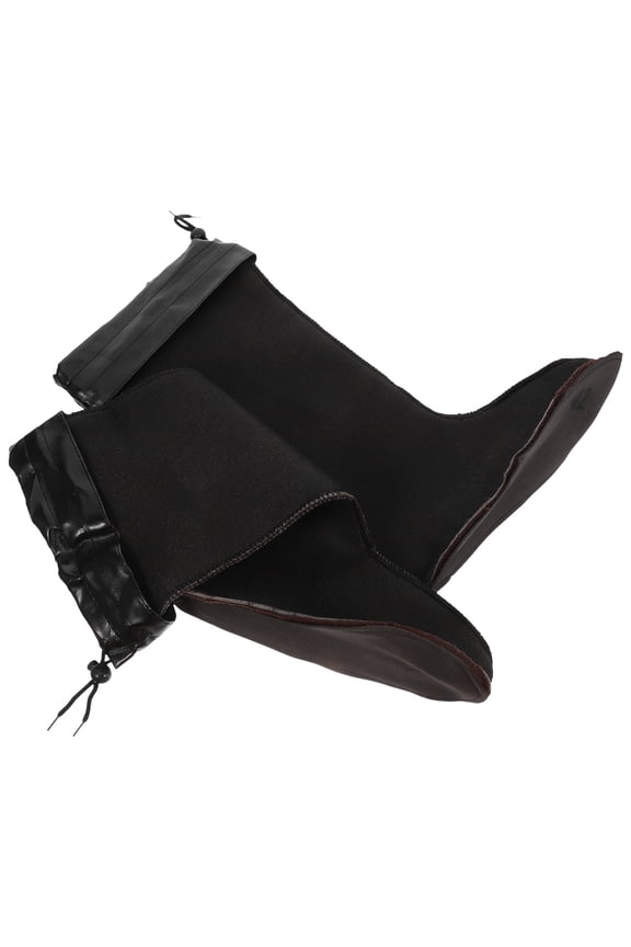 Detachable Winter Boot Liner Black Cloth for Enhanced Warmth 1Pair
