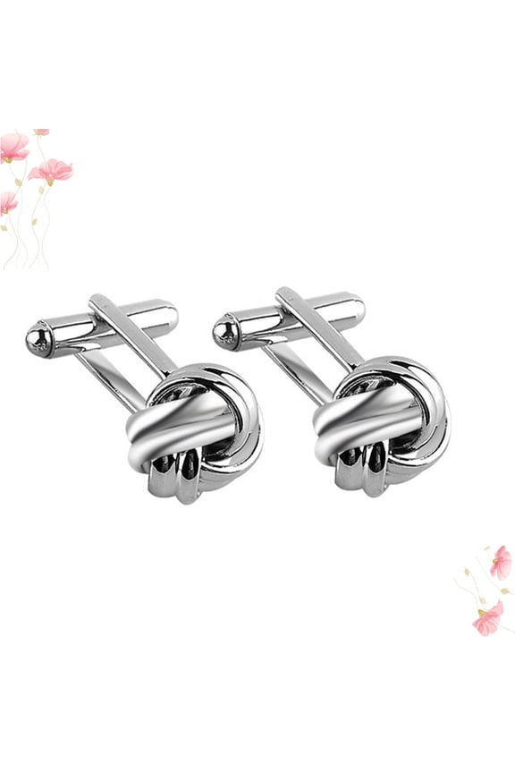 1 Pair Groom Cuff- Jewelry Classic Silver Alloy for Special Occasions