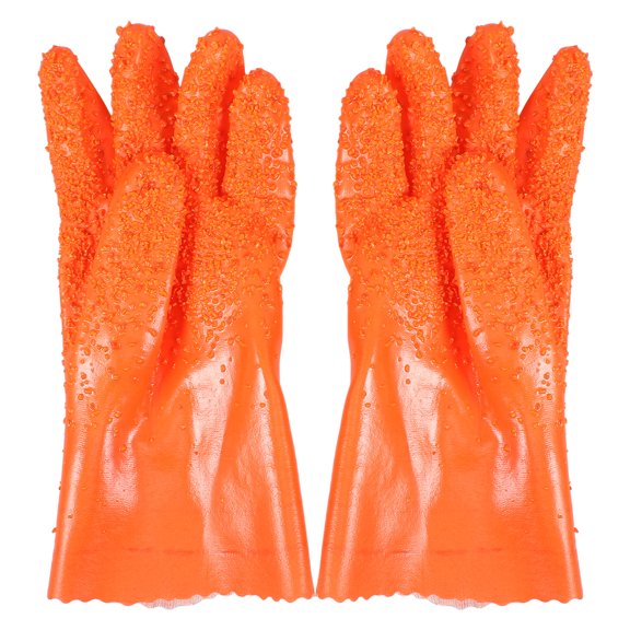 Niceauty 1 Pair Protective Work Gloves Non-slip Gloves PVC for Construction Use