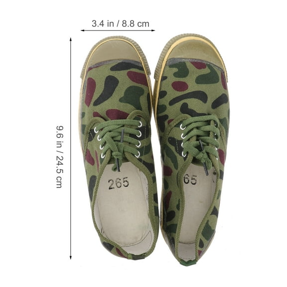 Niceauty 1Pair Men Running Shoes Camouflage Flat Rubber Soles Lightweight Breathable