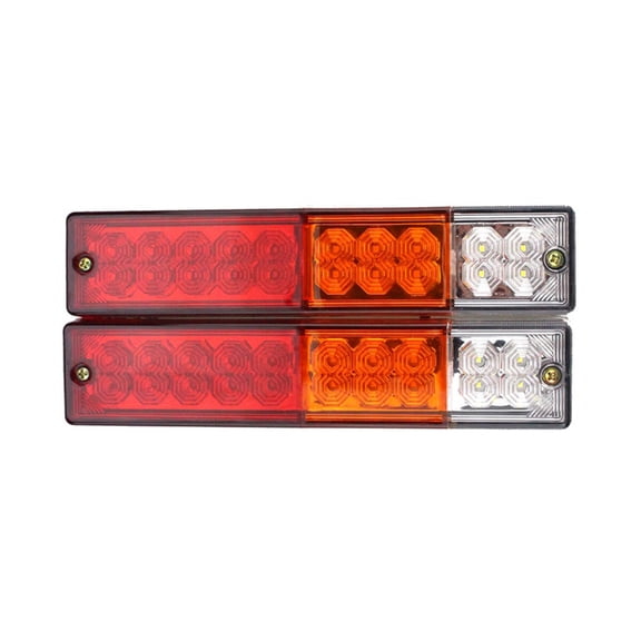 Niceauty 1Pair Truck Trailer LED Rear Lights Assorted Color Low Power Consumption Stop Tail Turn