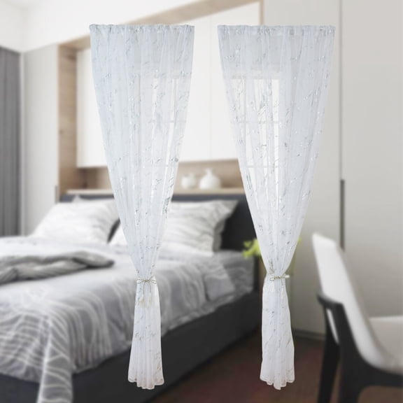 Niceauty 1 Pc Sheer Window Valance Curtain for Living Room with Sunlight Weakening