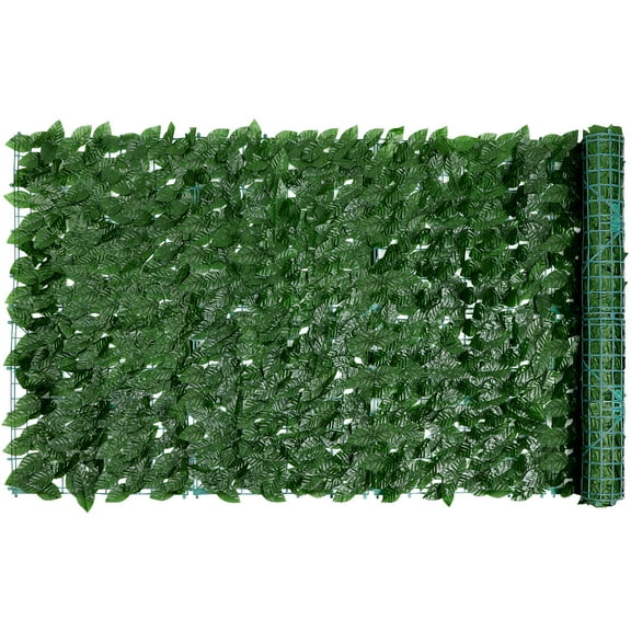 Niceauty 1 Roll Artificial Hedge for Fence Cover Dark Green Plastic