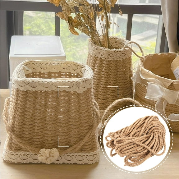 Niceauty Vintage Style Light Brown Jute Twine for Gift Wrapping and DIY Crafting