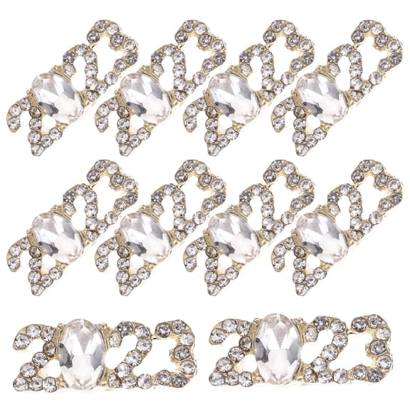 Niceauty 1 Set Colorful Nail Rhinestones Golden Nail Decals For Phone Case Decoration And Diy Enthusiasts