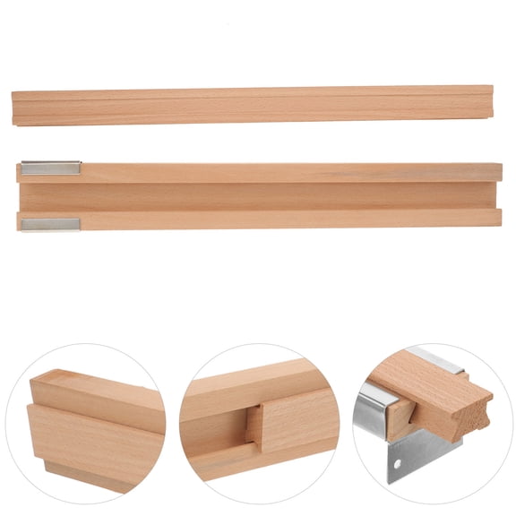 Niceauty 1Set Brown Wood Drawer Slides Bottom Mount Under Mount Cabinet Drawer Guides for Home Use