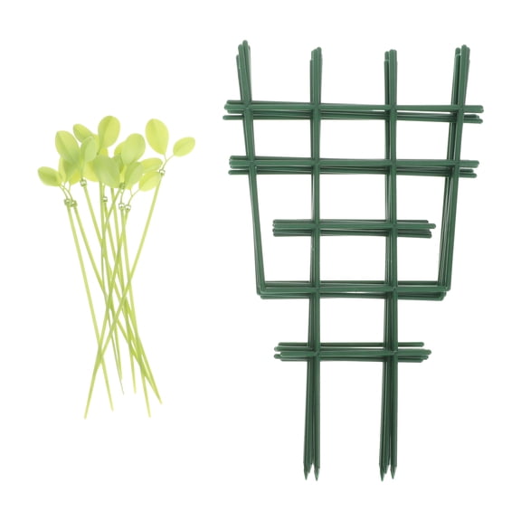 Niceauty Flower Vine Trellis Support Plant Climbing Stand Green Plastic 1 Set