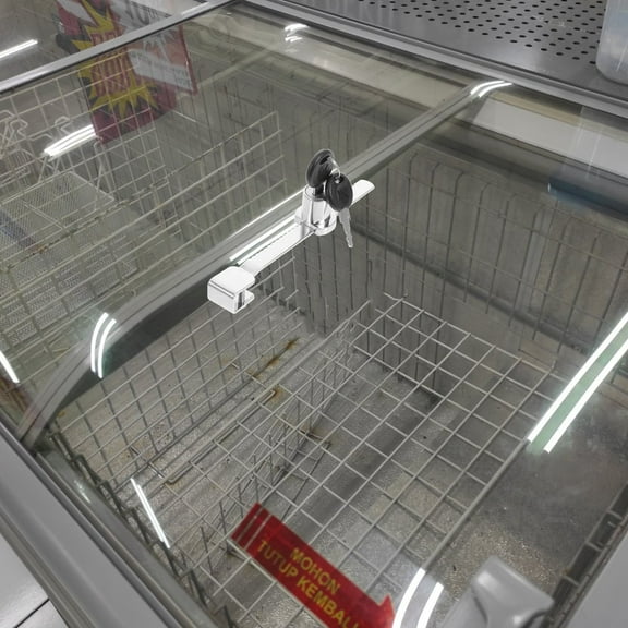 Niceauty 1 Set Heavy Duty Fridge Lock With Key For Ice Cream Freezer Prevent Theft Lock For Residential Users