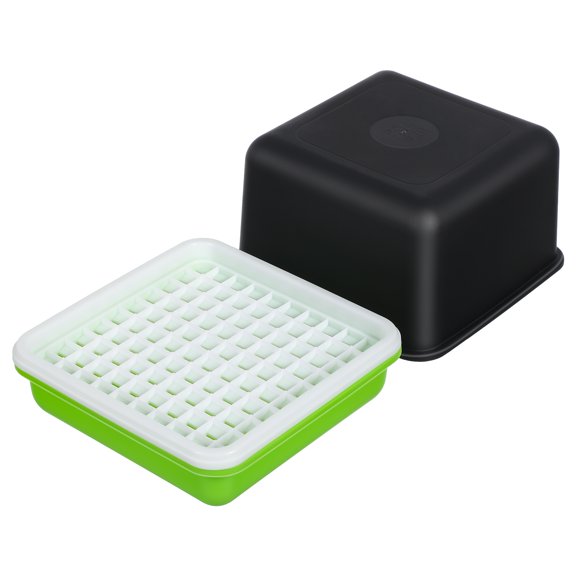 Niceauty 1Set Propagation Kit Black Plastic Tray for Hydroponic Plant Cultivation