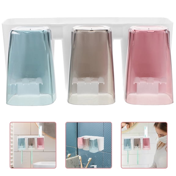 Niceauty Decorative Toothbrush Holder Modern Rectangular Plastic 1 Set