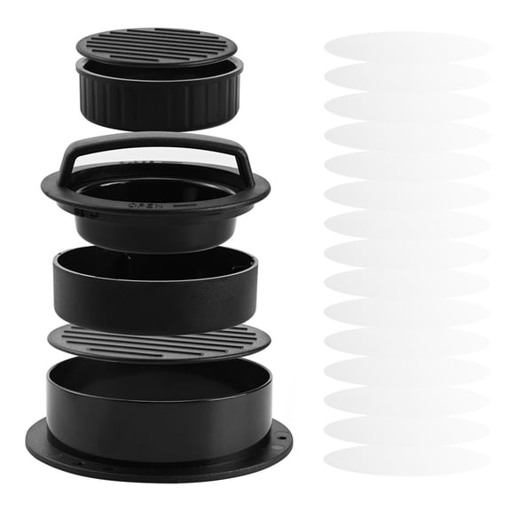 Niceauty 1Pc Black Pressing Meat Mold Hamburger Maker Kitchen Utensil with Widened Handle for Easy Patty Shaping