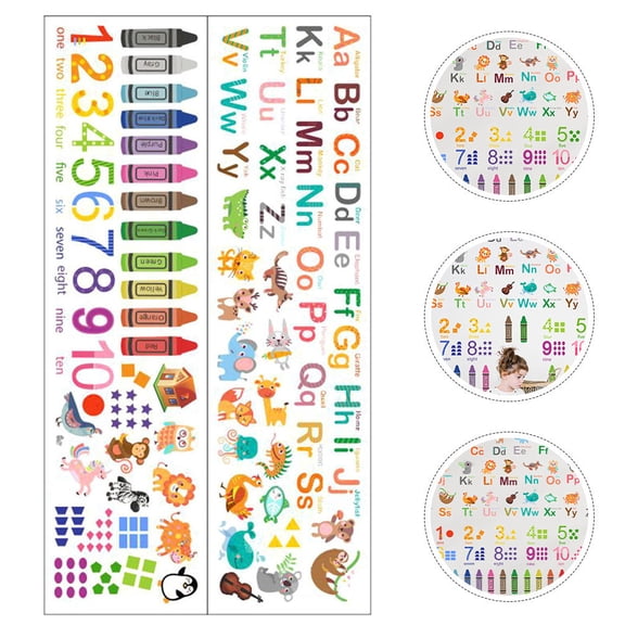 Niceauty 1Set Number Wall Sticker Peel and Stick Assorted Color PVC Decal