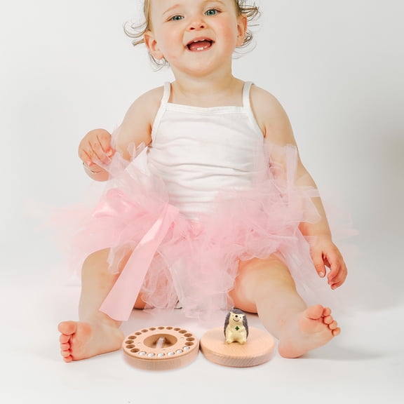 Niceauty 1 Set Tooth Keepsake Baby Teeth Keepsake Box Beech Wood Memory Preservation Home Use