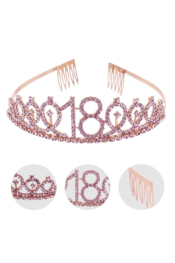 1 Set of 2pcs Birthday Decoration Suit with Alloy Crown for Women Party Accessories