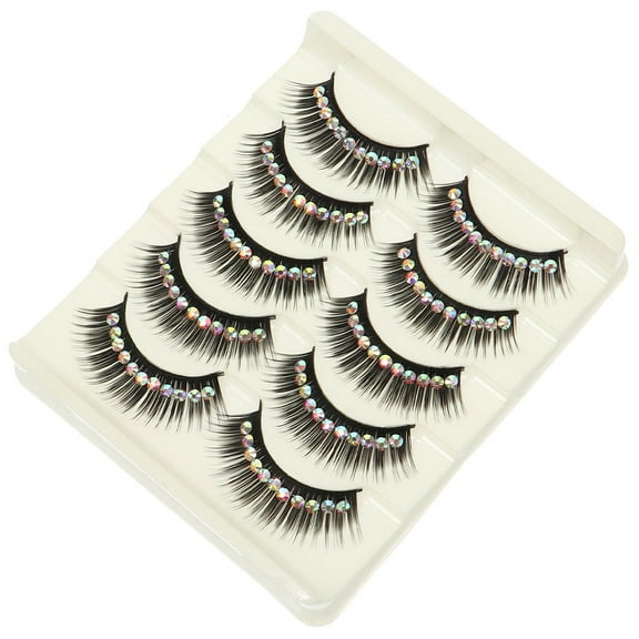 Niceauty Self Adhesive Eyelashes False Lashes Shiny Glitter 10 Pairs Eyelash Extensions