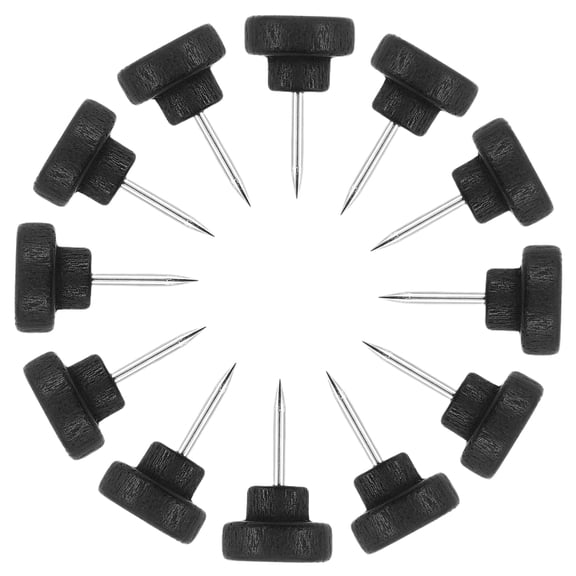 Niceauty Decorative Wood Push Pins Black Ideal for Notice Boards and Wall Tacks