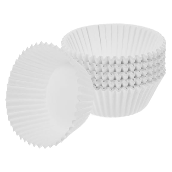 Niceauty White Cupcake Wrappers Non-Stick Firm Material for Baking 100Pcs