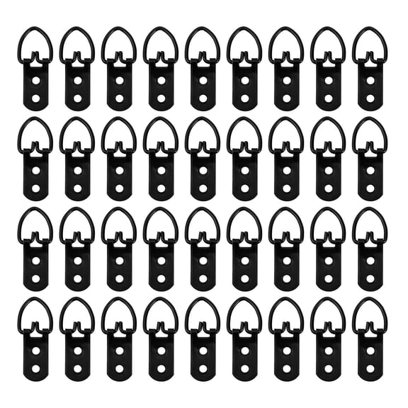 Niceauty 100Pcs Metal Cross Stitch Picture Frame Hooks Black for Home Walls