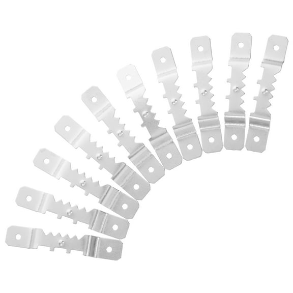 Niceauty 10PCS Picture Hanging Brackets Metal Silver for Wall Mounting Home Decoration