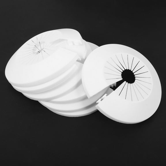 Niceauty 10Pcs White Pipe Covers Bathroom Decorative Plastic Flange Water Pipe Cover for Ladder