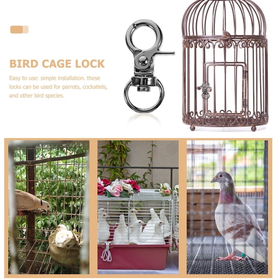 Niceauty Anti-Escape Bird Cage Lock Zinc Alloy for Pet Birdcage 10pcs