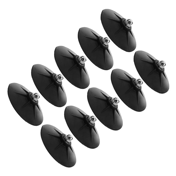 Niceauty Punching Bags Suction Base Rubber Tumbler Black 10Pack