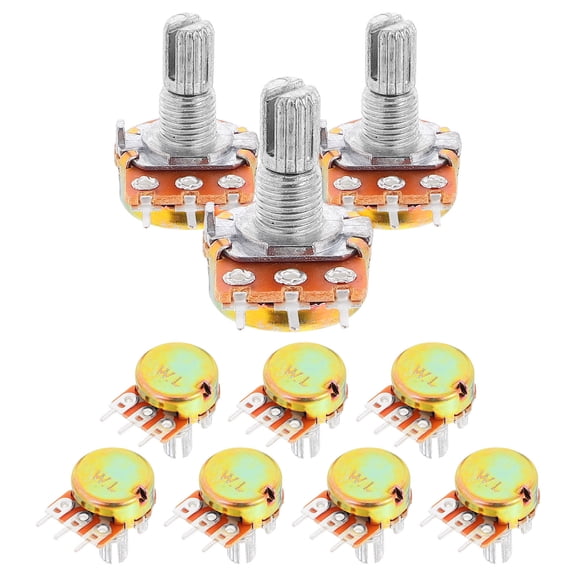 Niceauty 10Pcs Electric Guitar Potentiometer Durable Variable Resistor for Volume Control