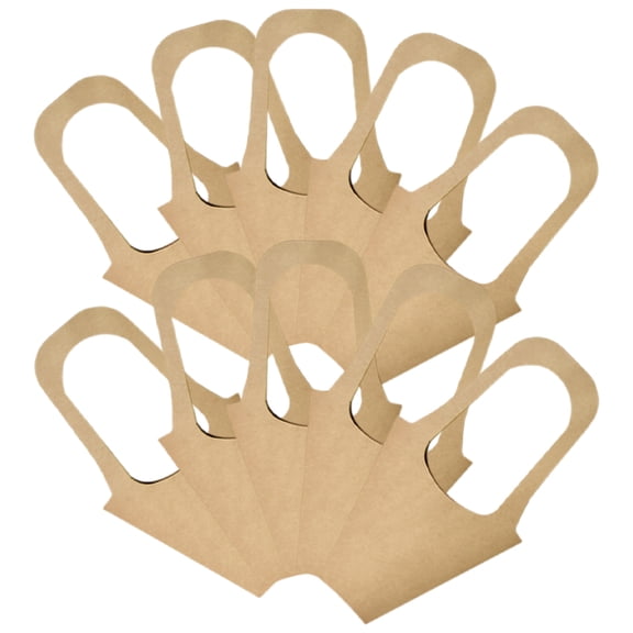 Niceauty 10Pcs Khaki Bouquet Wrap Bags Reusable Sturdy Handle Ideal for Fresh Dried Silk Flowers