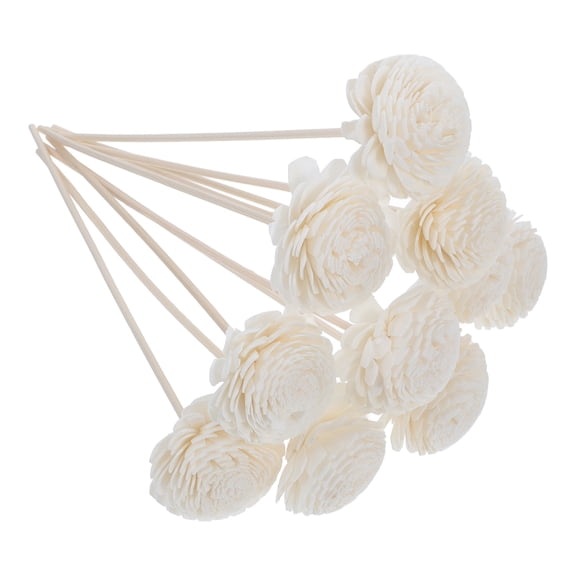 Niceauty 10Pcs Flower Scent Diffuser Wood Beige Aromatherapy Display