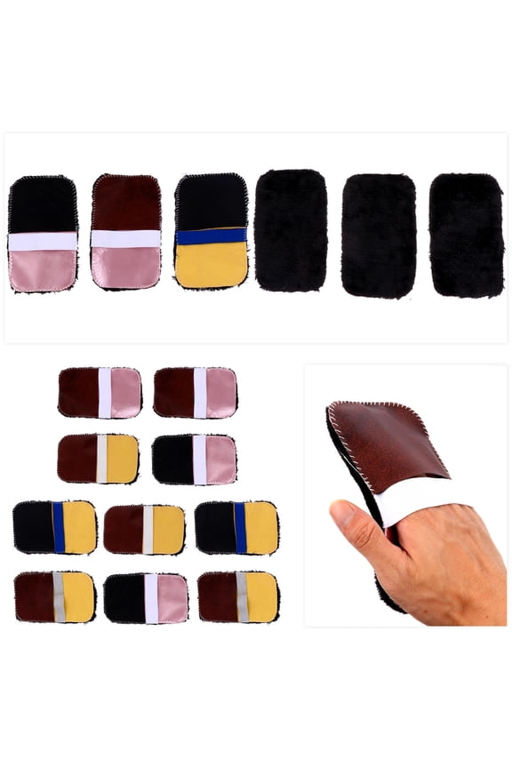 10Pcs Black Plush Shoe Care Gloves Convenient Soft Polishing Tool for Goods