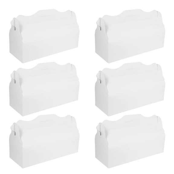 Niceauty 10pcs Cake Boxes Cake Safe Transport Box White Food Grade Paper for Chocolate