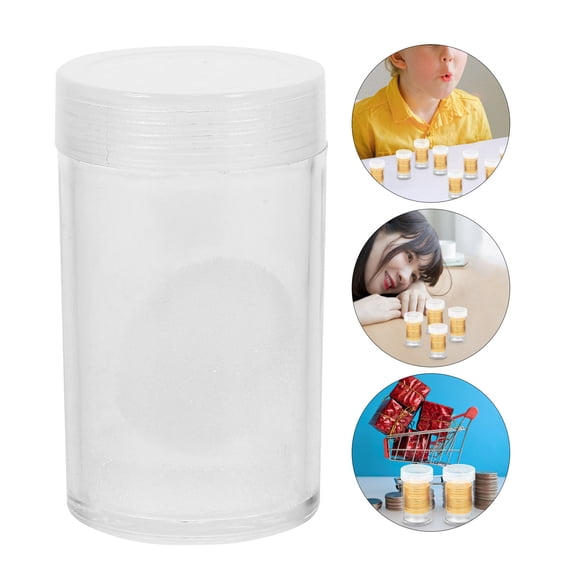 Niceauty 10Pcs Transparent Coin Protector Box with Lid Pp for Coin Collectors