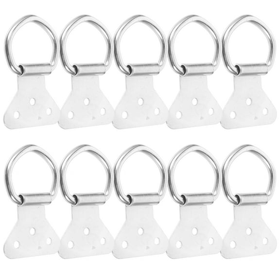 Niceauty 10pcs Elegant D Ring Picture Hangers Metal Silver for Wall Decorations