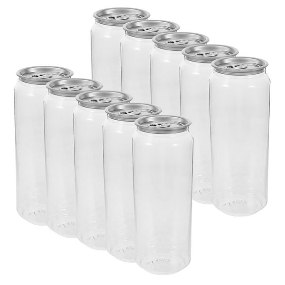 Niceauty Leak Proof Soda Jars Beverage Canning Jars Plastic Transparent General Users Travel 10pcs