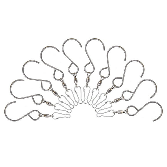 Niceauty 10pcs Garden Hanging Hooks Stainless Steel with Swivel Mechanism