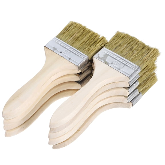 Niceauty Detail Paint Brushes 10Pcs Multi Mixed Yarn Wood Comfortable Grip for Oil Painting