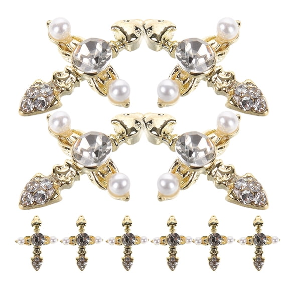 Niceauty Nail Charms Metal Golden Zinc Alloy 10Pcs