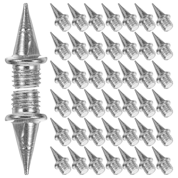 Niceauty 110Pcs Light Weight Silver Steel Spikes for Track Running and Golf Shoes