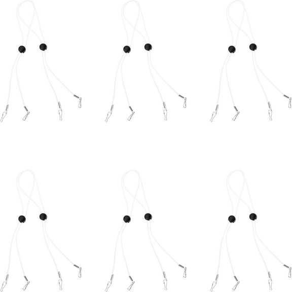 Niceauty 12 Pcs Adjustable Mask Cords White Plastic and Polyester for Home Use with Strong Support and Comfort