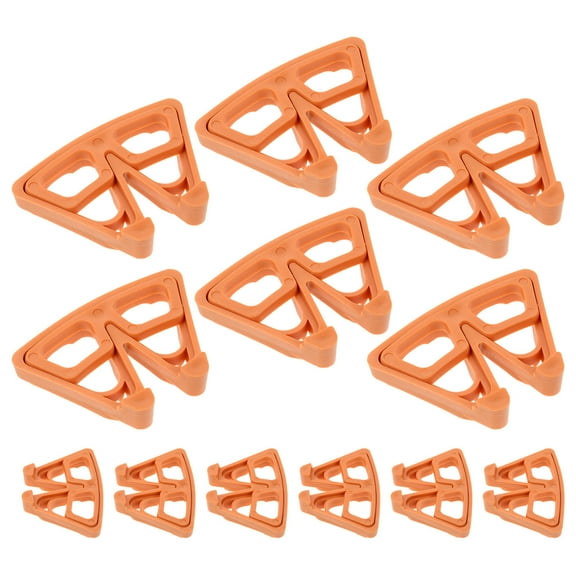 Niceauty 12Pcs Planter Risers for Outdoor Pots Plastic Brown Cushion for Flowerpots