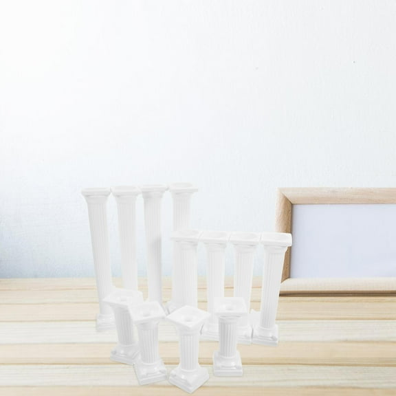 Niceauty 12pcs Miniature Roman Column for Designers House Decor White