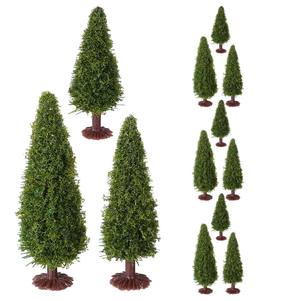 Model Tree Ukraine Niceauty 12pcs Trees for Model Making Model Tree Green Plastic DIY ...
