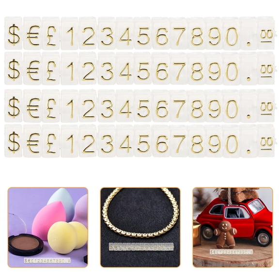 Niceauty Jewelry Price Tags Multi-Color Durable Plastic for Retail Counters 20Pcs