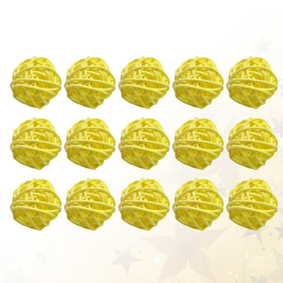 Niceauty 15Pcs Yellow Hanging Vine Balls for Tree and Wall Decorations