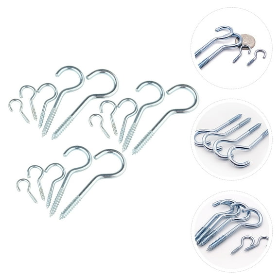 Niceauty 15pcs Stainless Eyebolt Heavy Duty Iron Hooks for Home Use