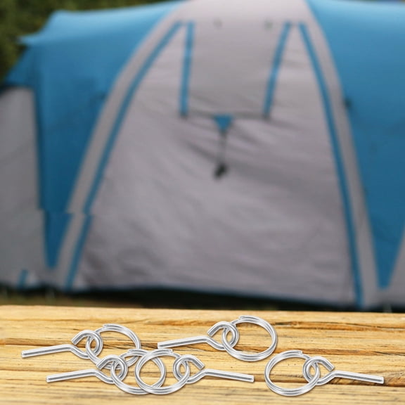 Niceauty 15Pcs Plated Silver Tent Repair Accessories Quick Install Connectors for Camping
